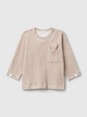 Benetton, T-shirt With Pocket And Patch, size 82, Dove Gray, Kids United Colors of Benetton