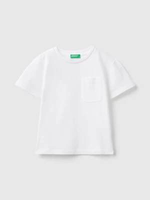 Benetton, T-shirt With Pocket, size 104, White, Kids United Colors of Benetton