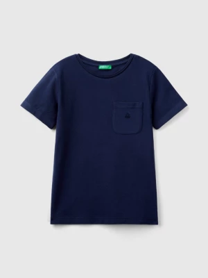 Benetton, T-shirt With Pocket, size 2XL, Dark Blue, Kids United Colors of Benetton