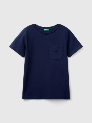 Benetton, T-shirt With Pocket, size L, Dark Blue, Kids United Colors of Benetton