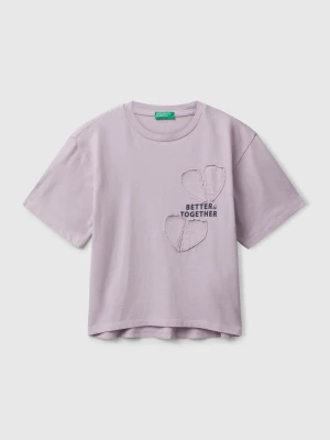 Benetton, T-shirt With Print And Patch, Size: XL, Kids United Colors of Benetton