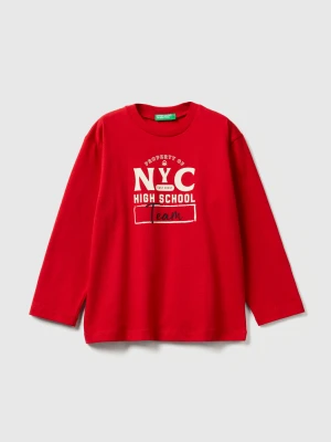 Benetton, T-shirt With Print, Size: 116, Red, Kids United Colors of Benetton
