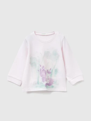 Benetton, T-shirt With Print, Size: 82, Pink, Kids United Colors of Benetton