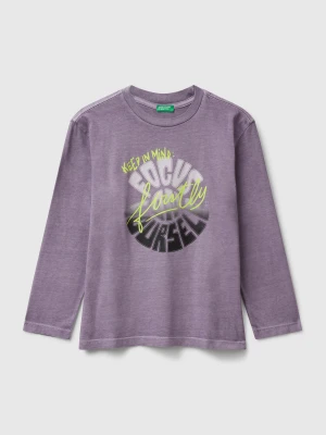 Benetton, T-shirt With Slogan Print, Size: XL, Kids United Colors of Benetton