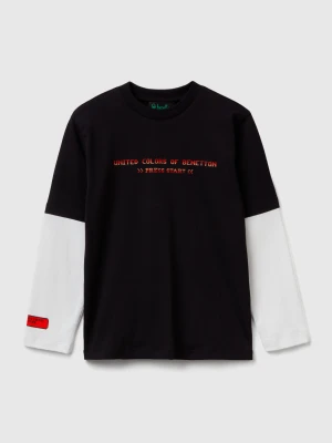 Benetton, T-shirt With Stranger Things Print, Size: S, Black, Kids United Colors of Benetton