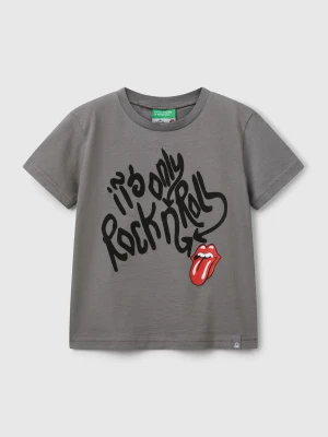 Benetton, T-shirt With "the Rolling Stones" Print, size 116, Dark Gray, Kids United Colors of Benetton