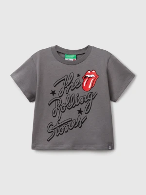 Benetton, T-shirt With "the Rolling Stones" Print, size 116, Dark Gray, Kids United Colors of Benetton