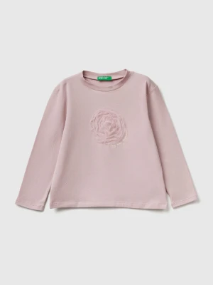 Benetton, T-shirt With Tulle Applique, Size: 116, Kids United Colors of Benetton