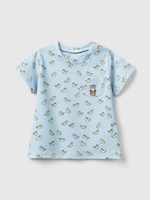 Benetton, T-shirt With Unicorn Print, size 56, Sky Blue, Kids United Colors of Benetton