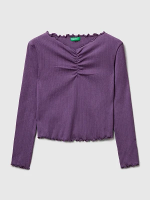 Benetton, T-shirt With Wavy Edge, Size: M, Kids United Colors of Benetton