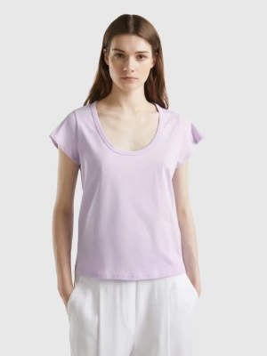 Benetton, T-shirt With Wide Neck, size XS, Lilac, Women United Colors of Benetton