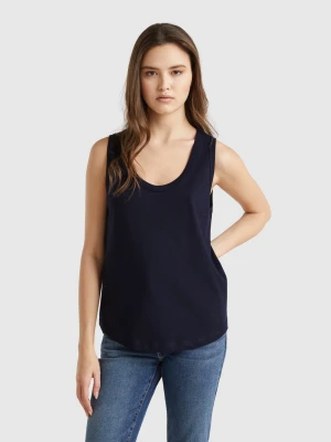 Benetton, Tank Top In Lightweight Cotton, size XXS, Dark Blue, Women United Colors of Benetton