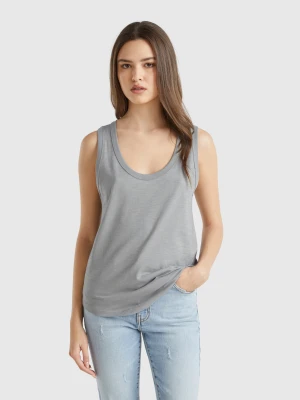 Benetton, Tank Top In Lightweight Cotton, size XXS, Gray, Women United Colors of Benetton