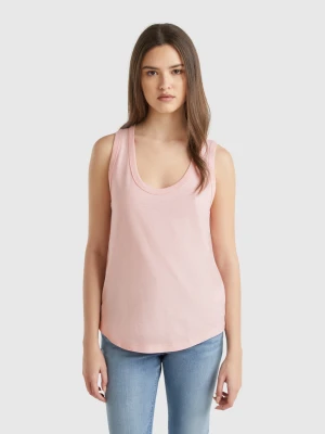 Benetton, Tank Top In Lightweight Cotton, size XXS, Soft Pink, Women United Colors of Benetton