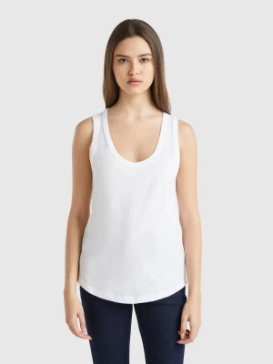 Benetton, Tank Top In Lightweight Cotton, size XXS, White, Women United Colors of Benetton