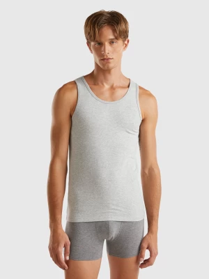 Benetton, Tank Top In Organic Stretch Cotton, size XXL, Light Gray, Men United Colors of Benetton