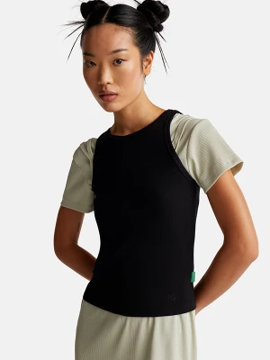 Benetton, Tank Top In Stretch Cotton And Modal Blend, size OS, Black, Women United Colors of Benetton