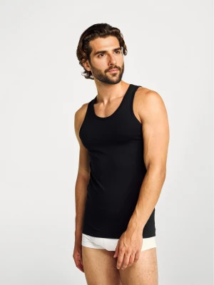 Benetton, Tank Top In Stretch Cotton, size XL, Black, Men United Colors of Benetton