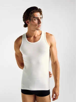 Benetton, Tank Top In Stretch Cotton, Size: XL, White, Men United Colors of Benetton