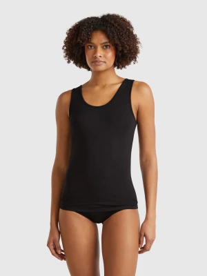 Benetton, Tank Top In Stretch Modal Tencel™, size XS, Black, Women United Colors of Benetton