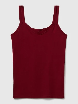 Benetton, Tank Top In Super Stretch Cotton, Size: OS, Burgundy, Women United Colors of Benetton