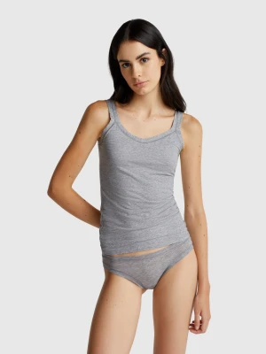 Benetton, Tank Top In Super Stretch Cotton, Size: OS, Light Gray, Women United Colors of Benetton