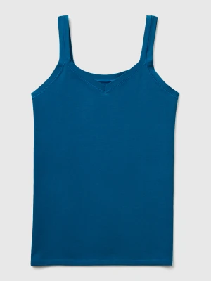 Benetton, Tank Top In Super Stretch Cotton, Size: OS, Teal, Women United Colors of Benetton