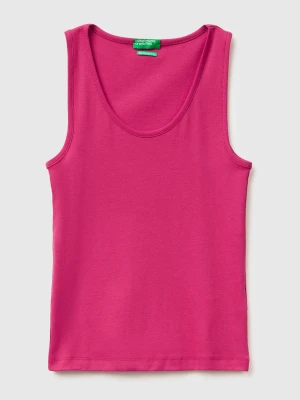 Benetton, Slim Fit Ribbed Tank Top, Size: XXS, Plum, Women United Colors of Benetton