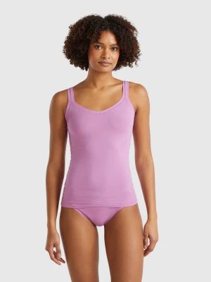 Benetton, Tank Top Undershirt In Super Stretch Cotton, size OS, Mauve, Women United Colors of Benetton