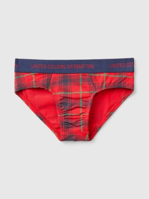 Benetton, Tartan Check Briefs, Size: XXS, Multi-color, Kids United Colors of Benetton
