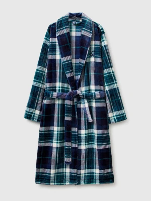Benetton, Tartan Robe, Size: S, Dark Blue, Men United Colors of Benetton