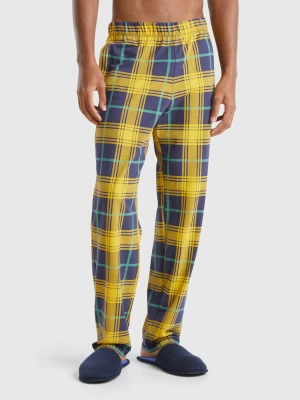 Benetton, Tartan Trousers, size S, Multi-color, Men United Colors of Benetton