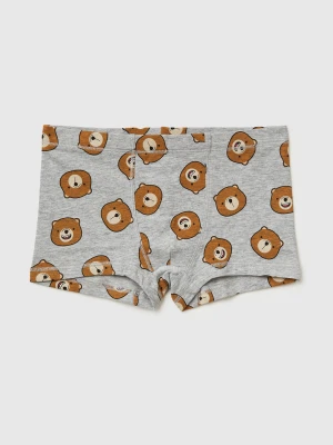 Benetton, Teddy Bear Boxers, Size: XXS, Gray, Kids United Colors of Benetton