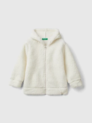 Benetton, Teddy Bear Look Hoodie, size 116, Creamy White, Kids United Colors of Benetton