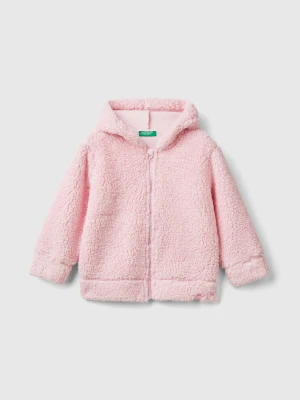 Benetton, Teddy Bear Look Hoodie, size 116, Pink, Kids United Colors of Benetton