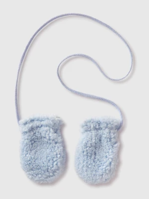 Benetton, Teddy Look Mittens, Size: 82, Sky Blue, Kids United Colors of Benetton