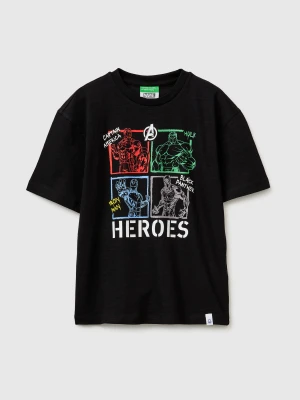 Benetton, The Avengers T-shirt ©marvel, Size: XL, Black, Kids United Colors of Benetton