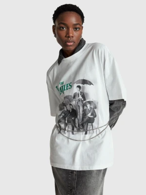 Benetton, The Beatles Cotton T-shirt, Size: XXS, White, Women United Colors of Benetton