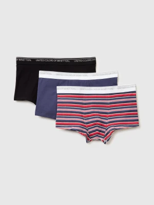 Benetton, Three Boxers In Stretch Organic Cotton, Size: L, Multi-color, Men United Colors of Benetton