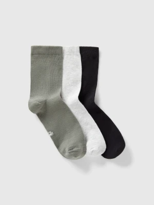 Benetton, Three Pack Of Cotton Socks, size 36-38, Multi-color, Women United Colors of Benetton