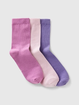Benetton, Three Pack Of Cotton Socks, size 43-46, Multi-color, Women United Colors of Benetton