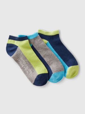 Benetton, Three Pairs Of Color Block Socks, Size: 39-41, Multi-color, Kids United Colors of Benetton