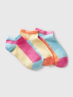 Benetton, Three Pairs Of Color Block Socks, Size: 39-41, Multi-color, Kids United Colors of Benetton