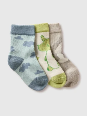 Benetton, Three Pairs Of Patterned Socks, Size: 74, Multi-color, Kids United Colors of Benetton