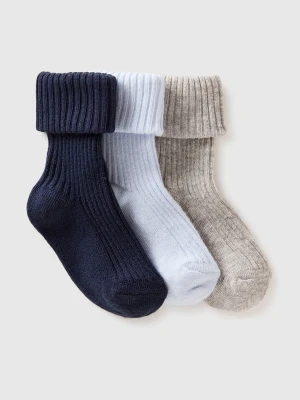 Benetton, Three Pairs Of Ribbed Socks, Size: 62, Multi-color, Kids United Colors of Benetton