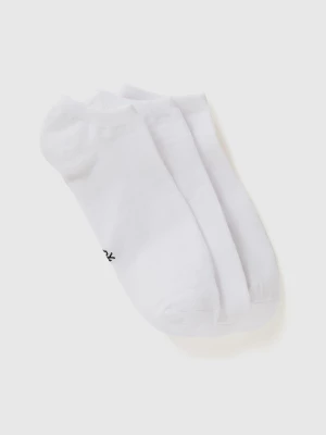 Benetton, Three Pairs Of Short Socks, size 36-38, White, Women United Colors of Benetton