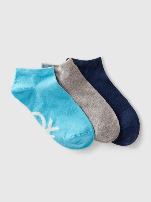 Benetton, Three Pairs Of Socks With Loco, size 39-41, Multi-color, Kids United Colors of Benetton