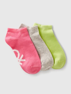 Benetton, Three Pairs Of Socks With Loco, size 39-41, Multi-color, Kids United Colors of Benetton