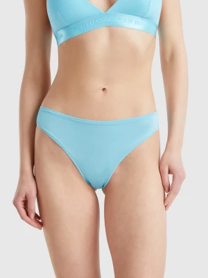 Benetton, Three Pairs Of Sports Underwear, size XS, Sky Blue, Women United Colors of Benetton
