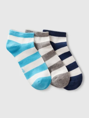 Benetton, Three Pairs Of Striped Socks, size 39-41, Multi-color, Kids United Colors of Benetton